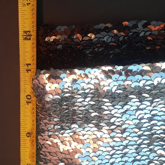 NOA 2 Silver & Brown Sequined Bustier Vintage Tube Top size S / M - Picture 7 of 7